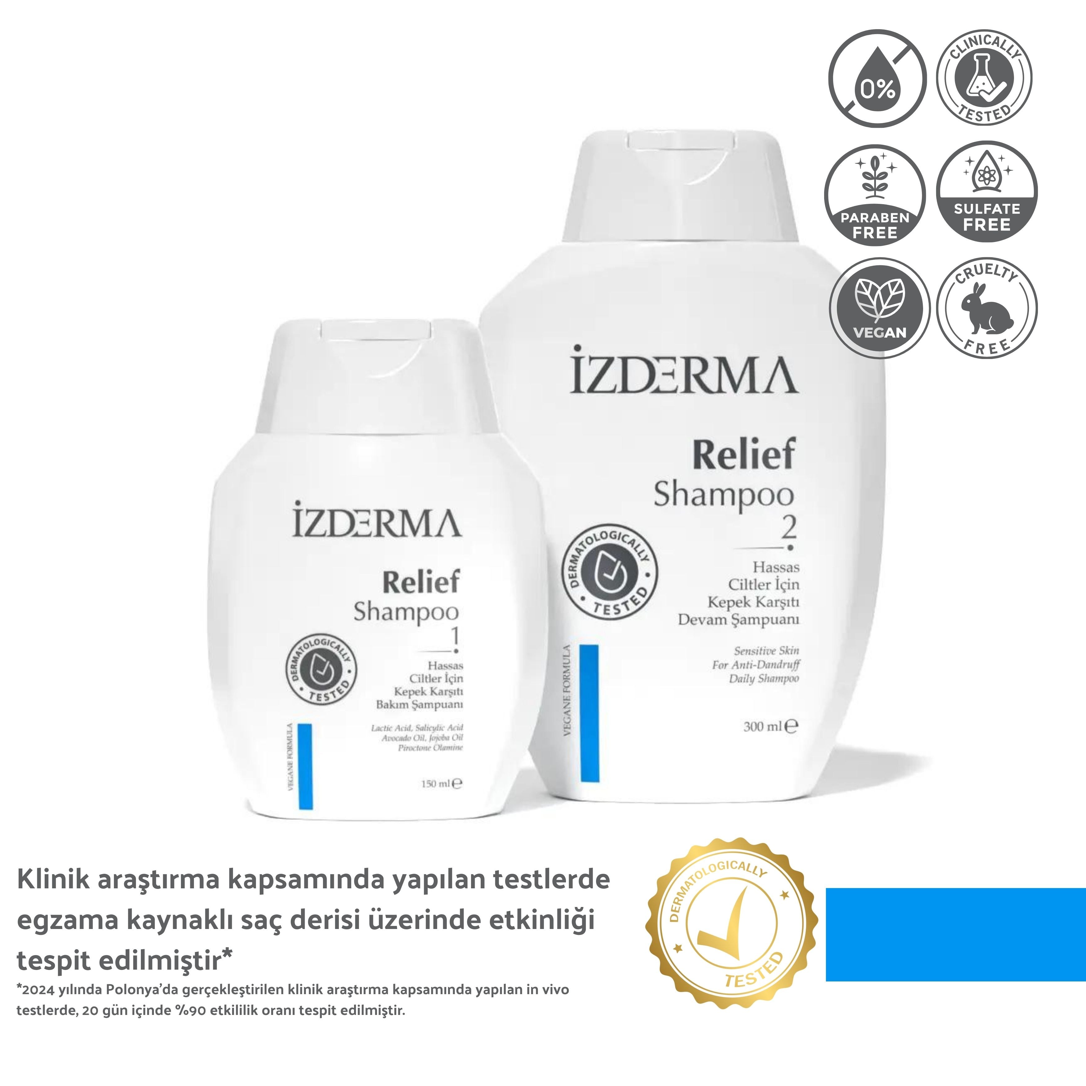 Relief Şampuan 2'li Set - Kaşıntı, Kızarıklık, Pullanma, Kepek Karşıtı