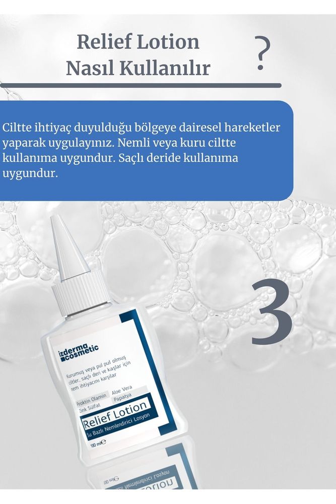 Relief Kepek, Kızarıklık, Kaşıntı Ve Pullanma Karşıtı 3'lü Set
