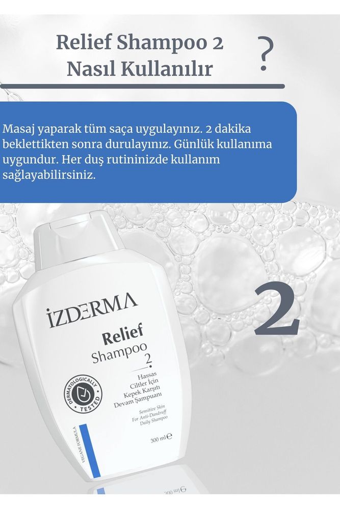 Relief Kepek, Kızarıklık, Kaşıntı Ve Pullanma Karşıtı 3'lü Set