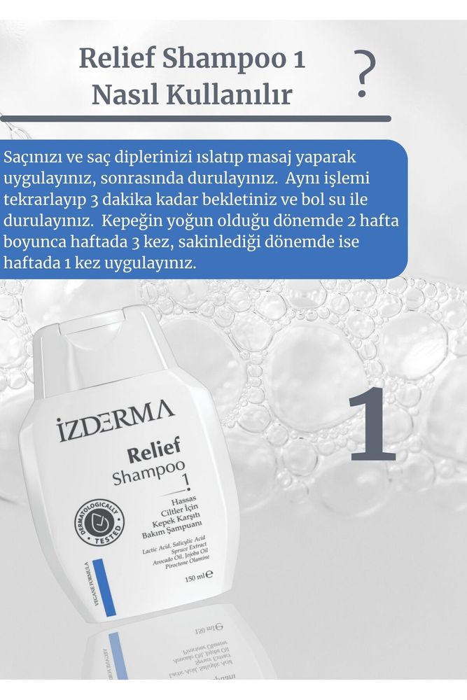 Relief Kepek, Kızarıklık, Kaşıntı Ve Pullanma Karşıtı 3'lü Set