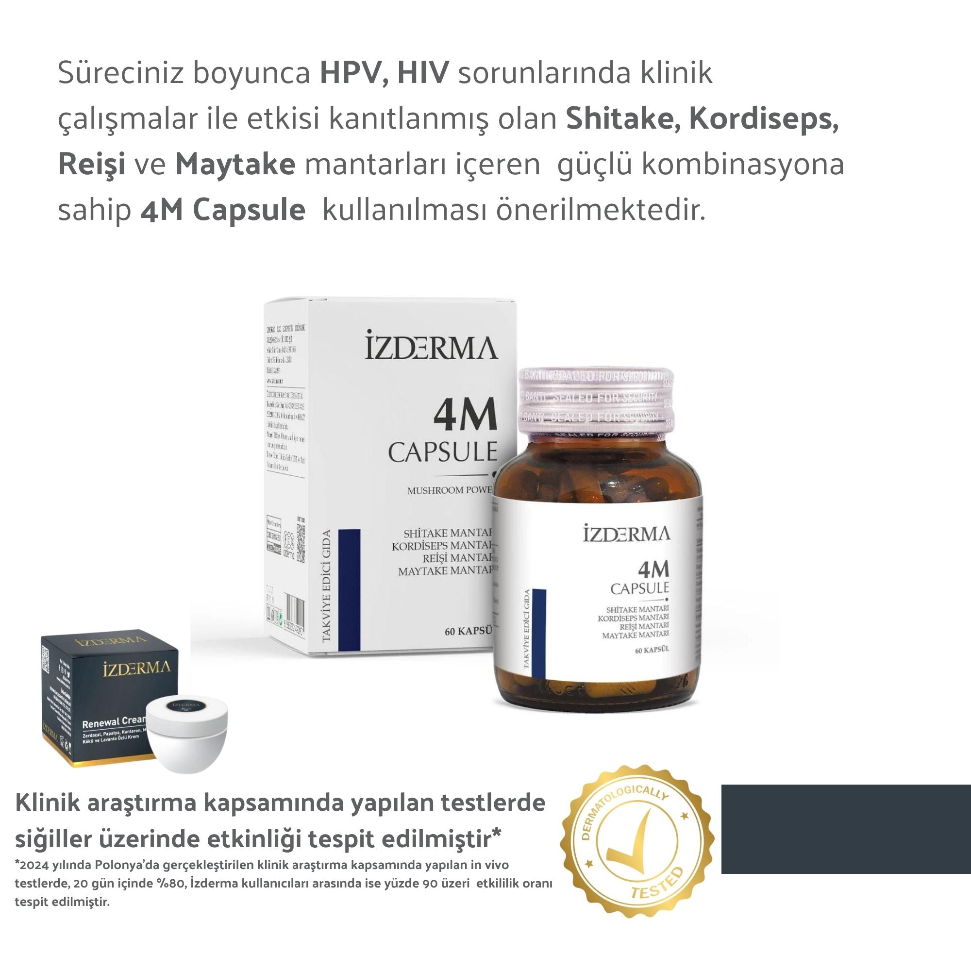 ahcc, 4m capsül, izderma