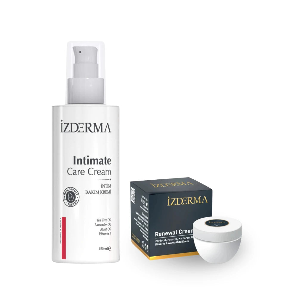 İzderma Renewal Krem Intim Bakım Kremi (DIŞ GENİTAL BÖLGE İÇİN KOKU VE KAŞINTI KARŞITI KREM) 2'li Set